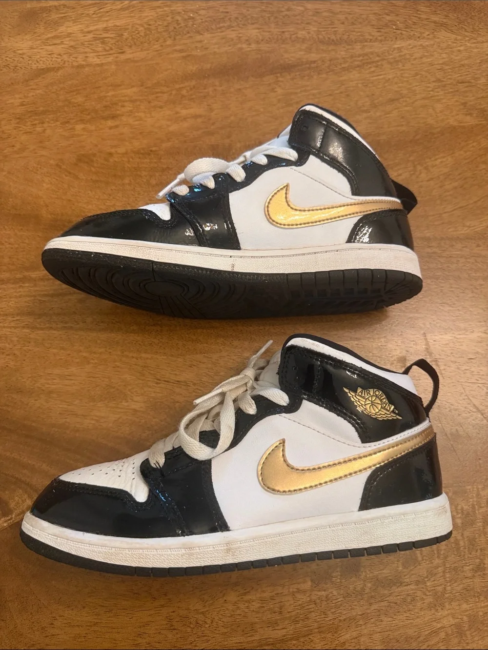 Jordan Kids' High-Top Sneakers in White and Black